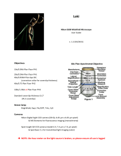 Objectives Xenon lamp Cameras &rarr; NOTE: the hour meter on the
