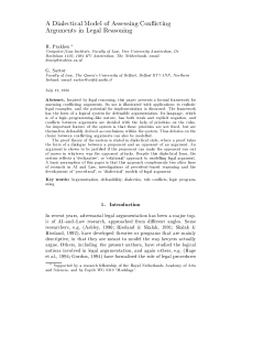 A Dialectical Model of Assessing Con5icting Arguments in Legal