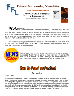 2013 October - Friends For Learning