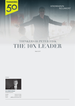 the 10x leader - Kromann Reumert