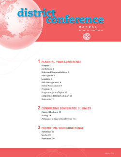Five Steps to a Successful District Conference