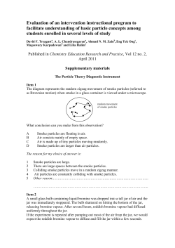 THE KINETIC PARTICLE THEORY DIAGNOSTICIC TEST