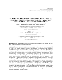 RETROFITTING BY BASE ISOLATION OF EXISTING BUILDINGS IN