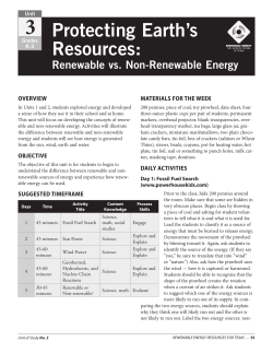 Protecting the Earth`s Resources