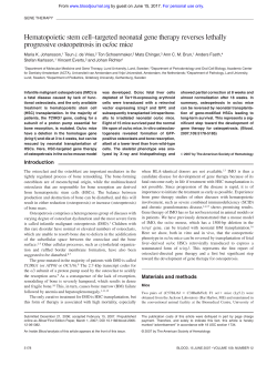 Hematopoietic stem cell&ndash;targeted neonatal gene