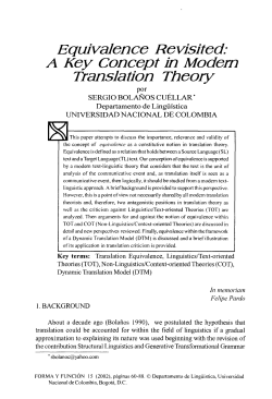 A Key Concept in Modern Translation Theory