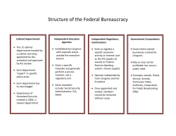 Structure of the Federal Bureaucracy