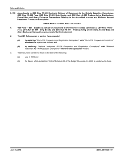 5.1.10 Amendments to OSC Rule 11