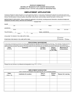Board of Regents application