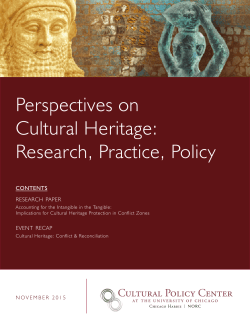 Perspectives on Cultural Heritage Research