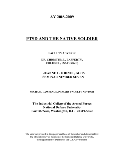 PTSD AND THE NATIVE SOLDIER
