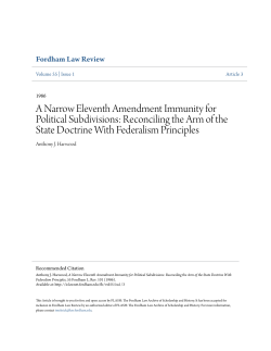 A Narrow Eleventh Amendment Immunity for Political Subdivisions