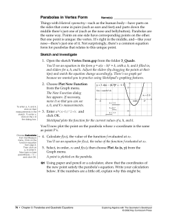 Parabolas in Vertex Form - Ms-Schmitz-Geometry