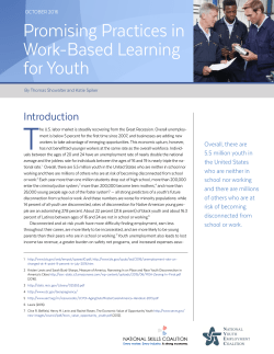 Promising Practices in Work-Based Learning for Youth A new paper