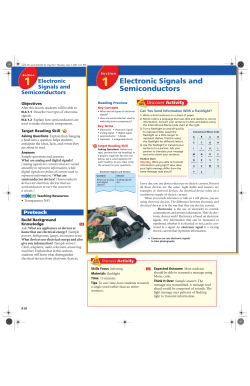 1 Electronic Signals and Semiconductors