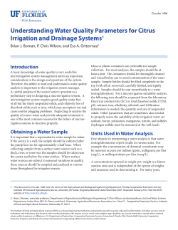 CIR1406 Understanding Water Quality Parameters for Citrus