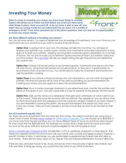 Investing Your Money