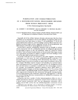 PURIFICATION AND CHARACTERIZATION OF A MANNOSE