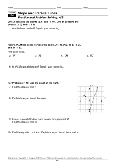 Slope and Parallel Lines