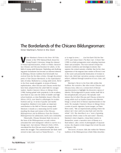 The Borderlands of the Chicano Bildungsroman: