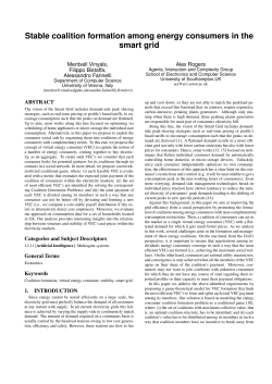 Stable coalition formation among energy consumers in the smart grid