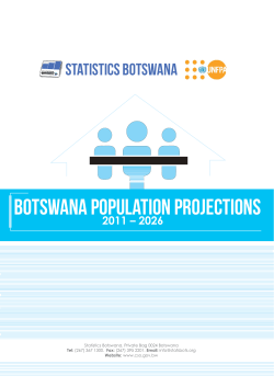 botswana population projections