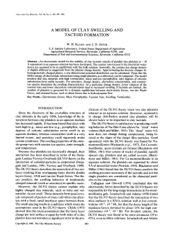 a model of clay swelling and tactoid formation
