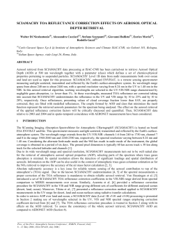 Proc. of the First `Atmospheric Science Conference`
