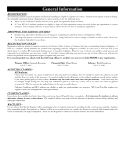 Course Catalog Spring 2017  - Pennsylvania Academy of the