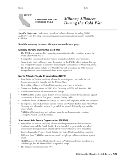 Military Alliances During the Cold War