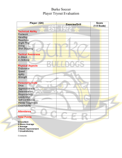Soccer Player Evaluation Form