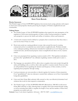 Short-Term Rentals - Florida League of Cities