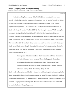 Sample MLA Works Cited page and Sample