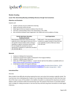 Determining Meaning and Making Inferences through Text