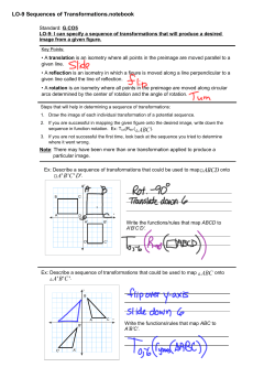 LO-9 Sequences of Transformations.notebook