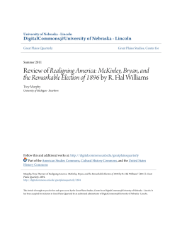 Review of Realigning America: McKinley, Bryan, and the