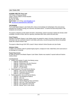 Labor Studies (MA)