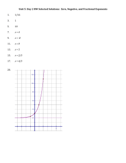 Unit 5: Day 2 HW Selected Solutions: Zero, Negative, and Fractional