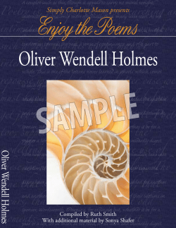 Enjoy the Poems: Oliver Wendell Holmes sample