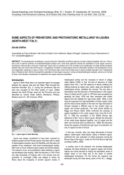 Some aspects of prehistoric and protohistoric metallurgy in Liguria