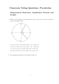 Trigonometric Functions: Amplitudes, Periods, and Graphs