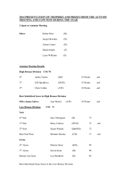 Prize Giving - Dorset Ladies County Golf Association