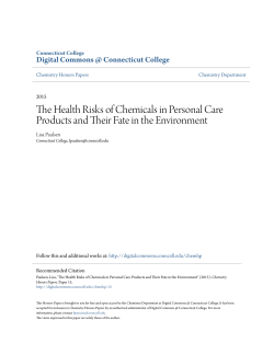 The Health Risks of Chemicals in Personal Care Products and Their