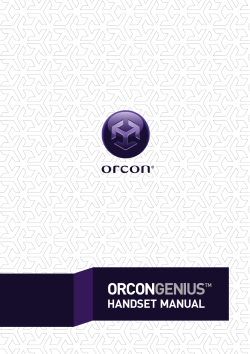 3. SETTiNG UP yoUr orCoN GENiUS HANDSET