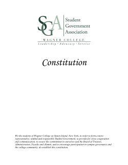 Constitution - Wagner College