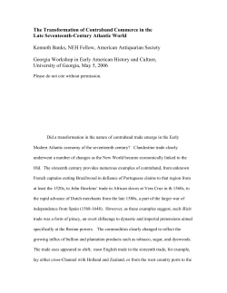 The Transformation of Contraband Commerce in the Late