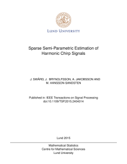 Sparse Semi-Parametric Estimation of Harmonic Chirp Signals
