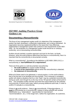ISO 9001 Auditing Practices Group Guidance on