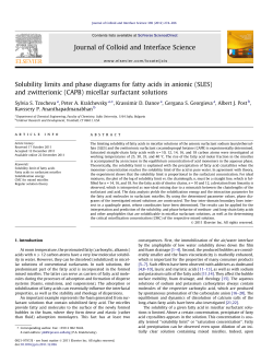 Solubility limits and phase diagrams for fatty acids in anionic (SLES