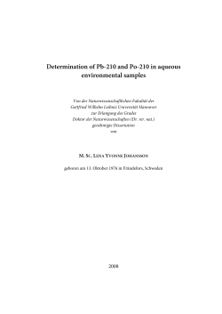 Determination of Pb-210 and Po-210 in aqueous environmental